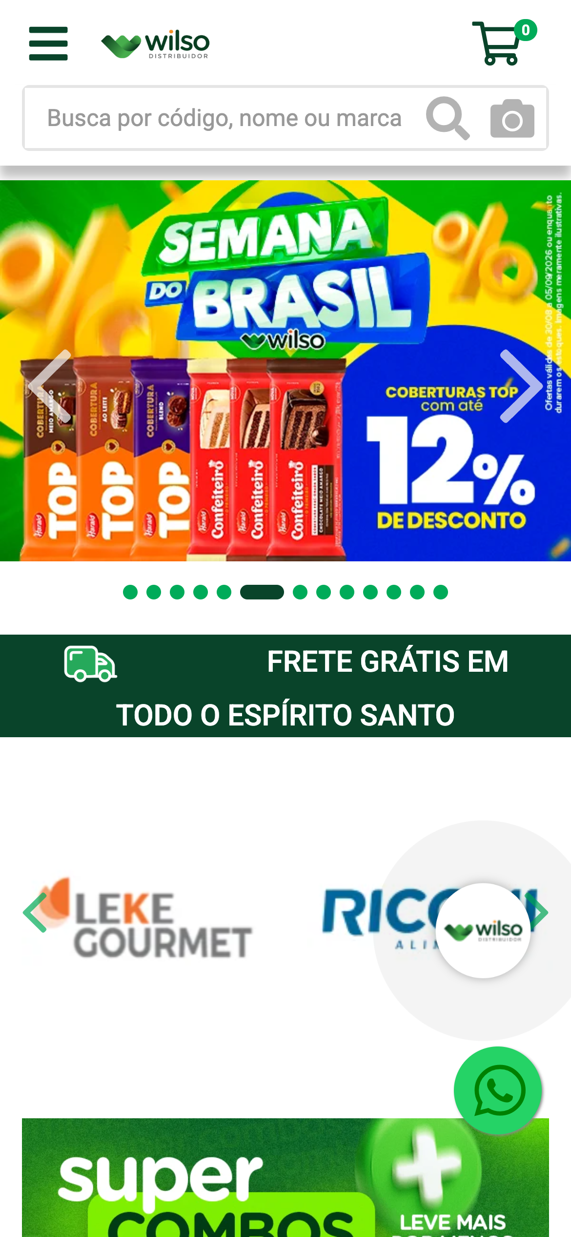 Busca do App por código, nome ou marca com acesso à leitura pela câmera